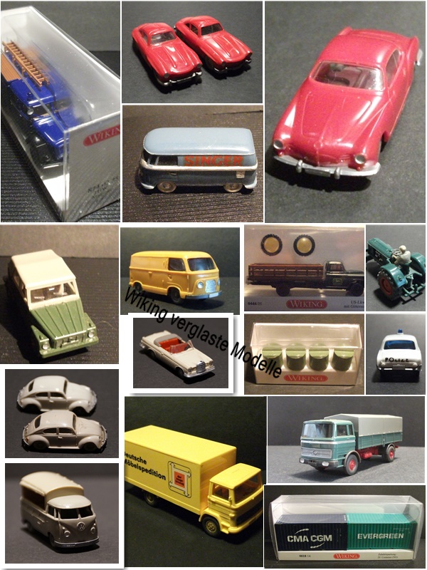 Collage Wikingwelt 2 - verglaste Modellautos
